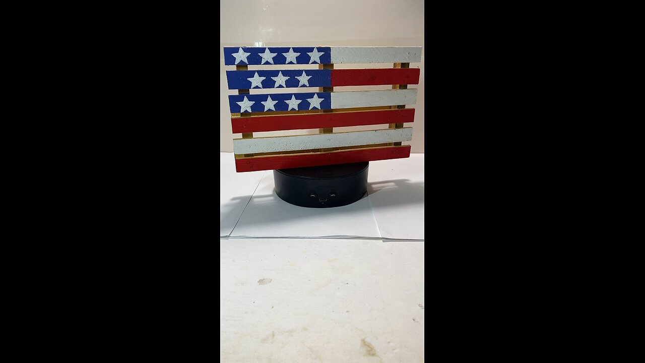Patriotic American Flag “Style” Wood Crafted Wall Art Desk Art