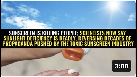 Sunscreen is killing people; scientists now say sunlight deficiency is deadly