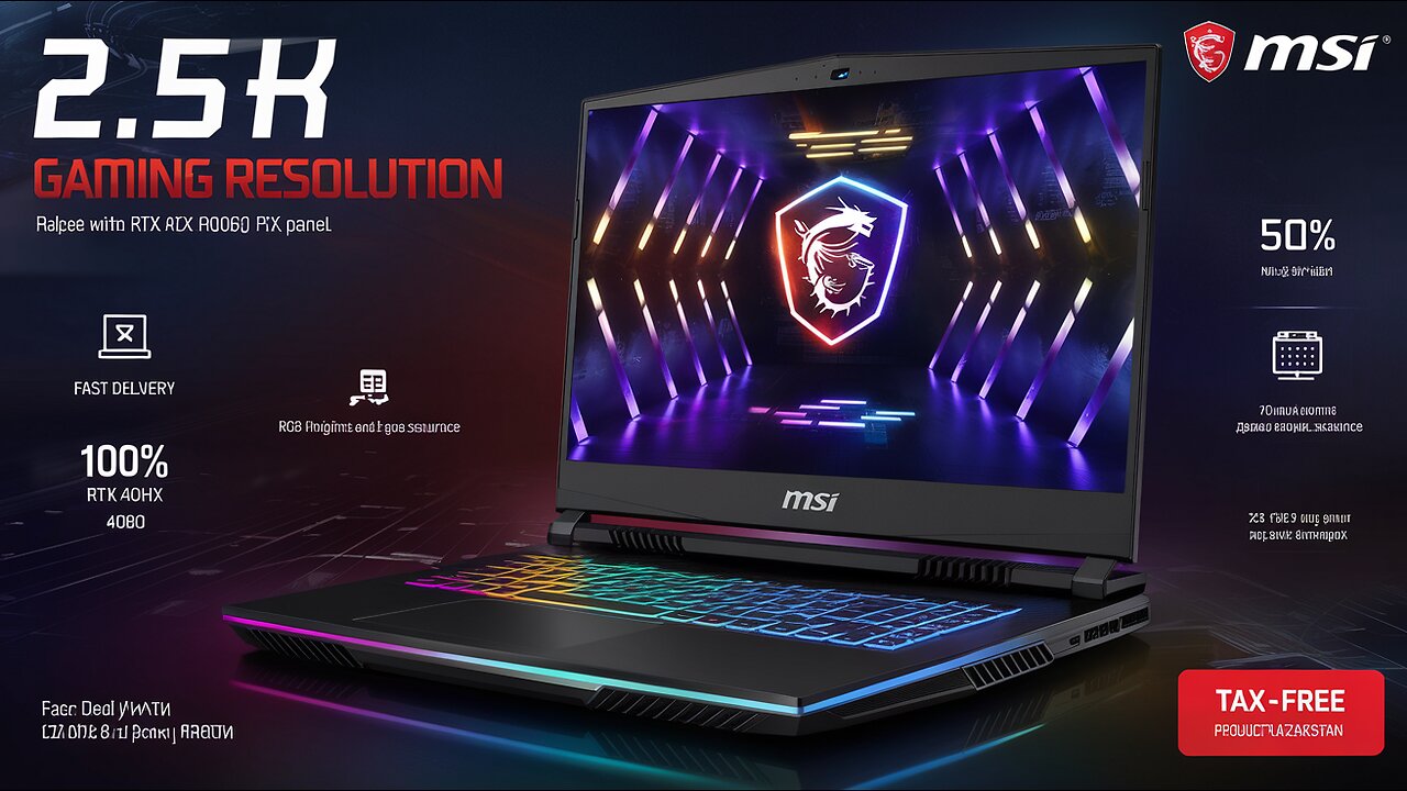 2024 MSI Titan 17 - 17" QHD 2.5K, i9-14900HX, 32GB, 1TB, RTX 4080, 240Hz Gaming Laptop