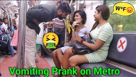 Vomiting Prank on Metro 🤮😳