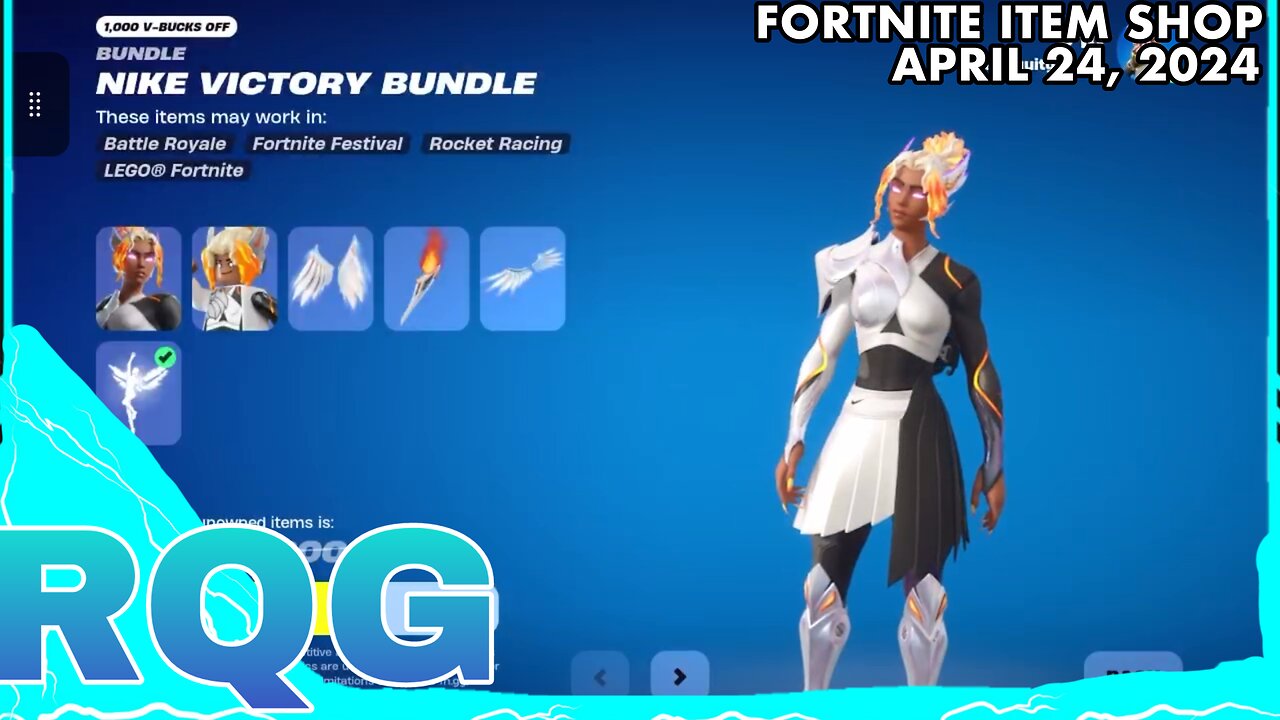 “NEW” NIKE GODDESS BUNDLE IS HERE! FORTNITE ITEM SHOP (April 24, 2024)