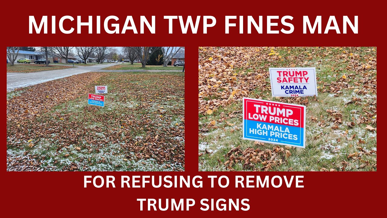 Michigan Man Fights Back After Being Fined for Trump Yard Signs 🚨