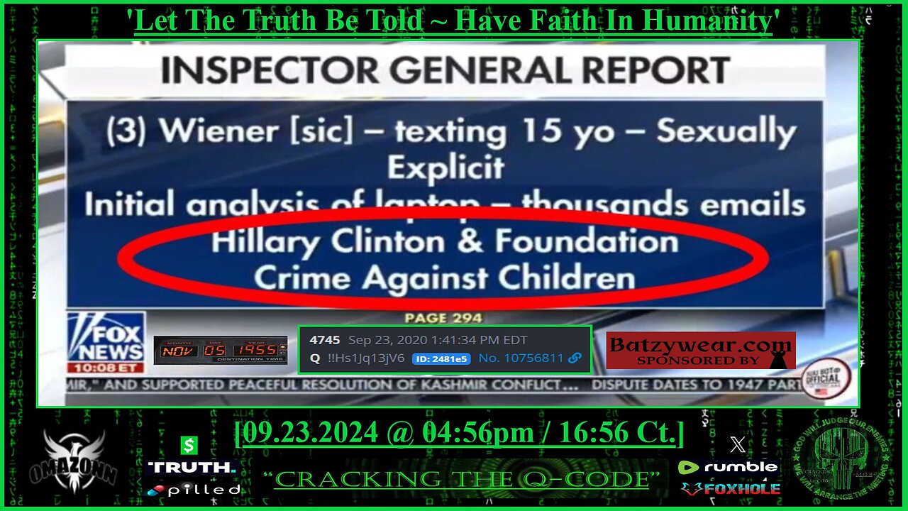 "CRACKING THE Q-CODE" - 'Let The Truth Be Told ~ Have Faith In Humanity'