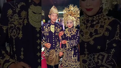 Senyum Kebahagiaan Kedua Pengantin pakaian ADAT PALEMBANG sumatera selatan #shortvideo #shorts