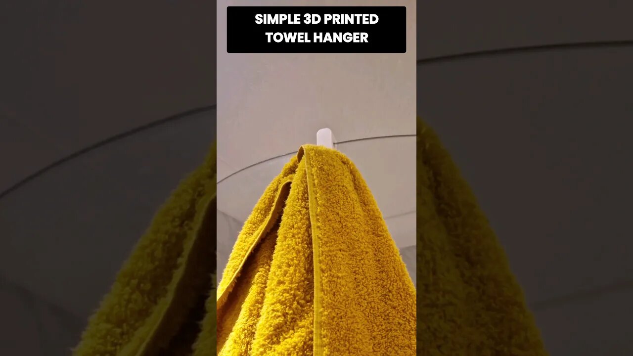 Maximizing Bathroom Space with 3D Printed Towel Hanger #shorts #3dprinted #towel