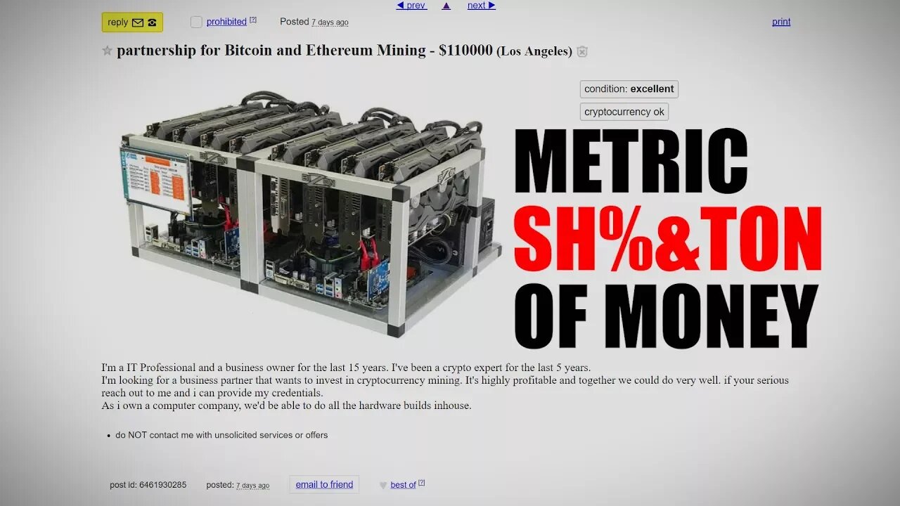 I Read Ridiculous Craigslist PC Ads | Cryptocurrency Edition!