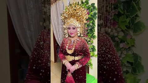 Cantik & Elegant ! Pengantin Pakaian Adat Sumatera Selatan - Indonesia #shorts #short #shortvideo