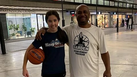 Teagan Drennan The Real MVP. Charlie Teaching Them To Chase Hoop Dreams.