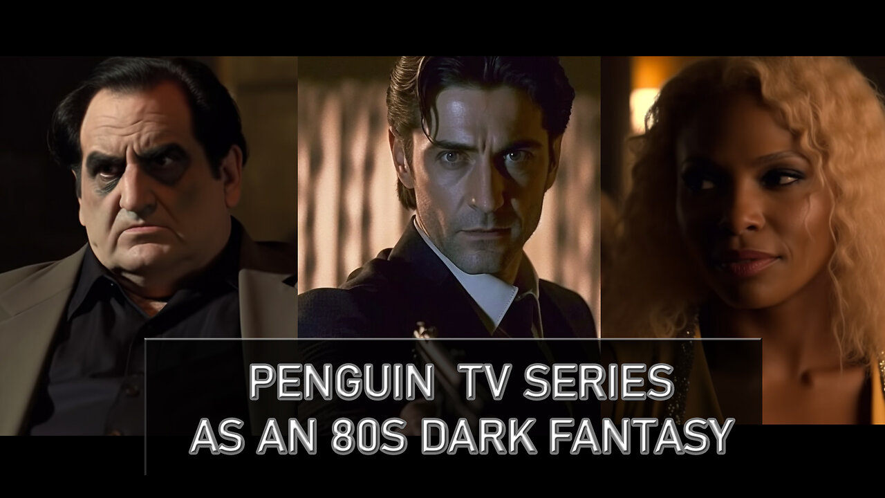 Penguin TV Series as an 80s Dark Fantasy #penguin #penguintvseries #80sdarkfantasy #midjourney