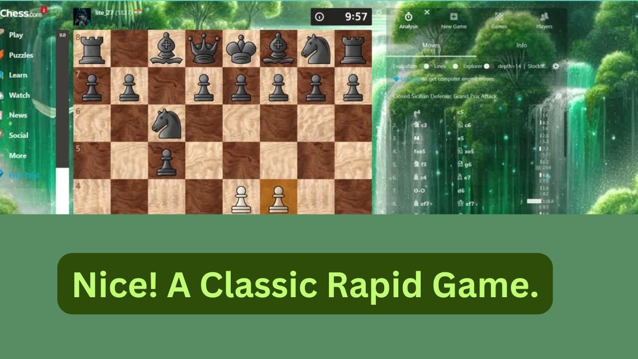 A Rapid Chess Game You Guys Sent Me.