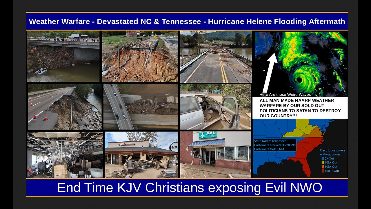 Weather Warfare - Devastated NC & Tennessee - Hurricane Helene Flooding Aftermath