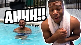 I took an Ice bath during a Snow Storm!!