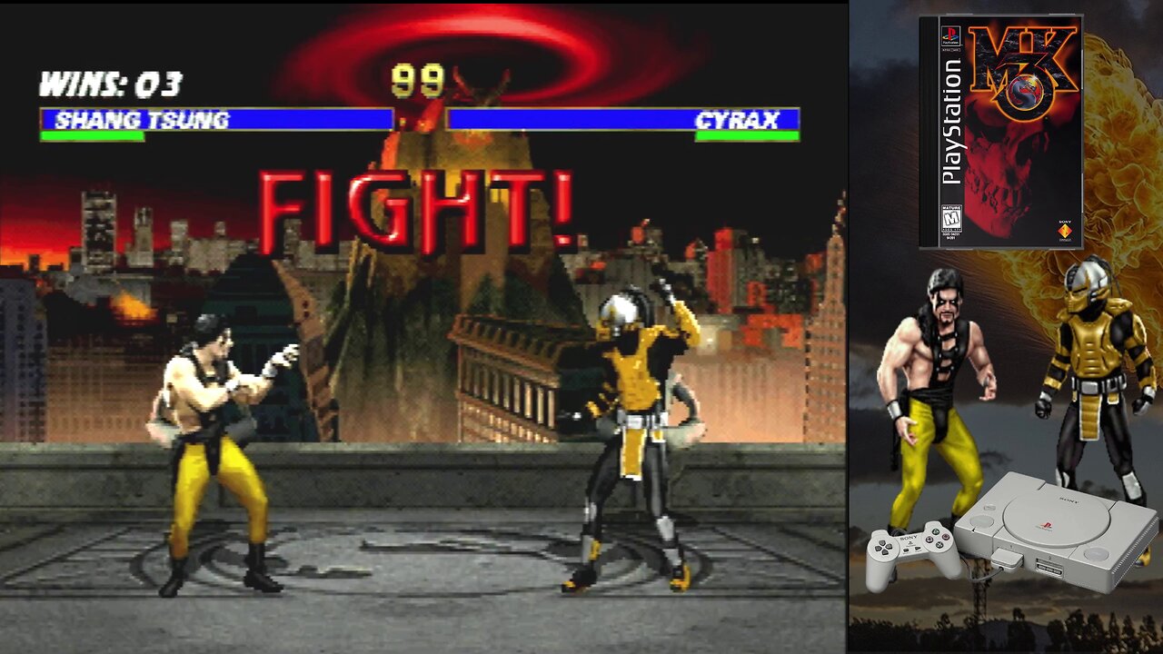 Mortal Kombat 3 (Sony PlayStation) - Shang Tsung vs. Cyrax