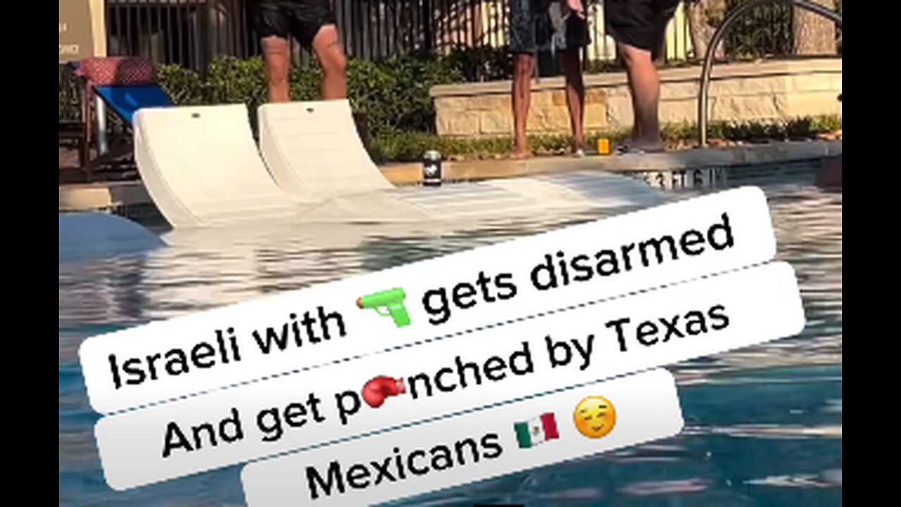 Israeli with a gun gets disarmed and punched by Texas Mexicans