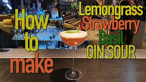 How to make Strawberry-Lemongrass-Basil GIN SOUR by Mr.Tolmach & Nazar Makarov