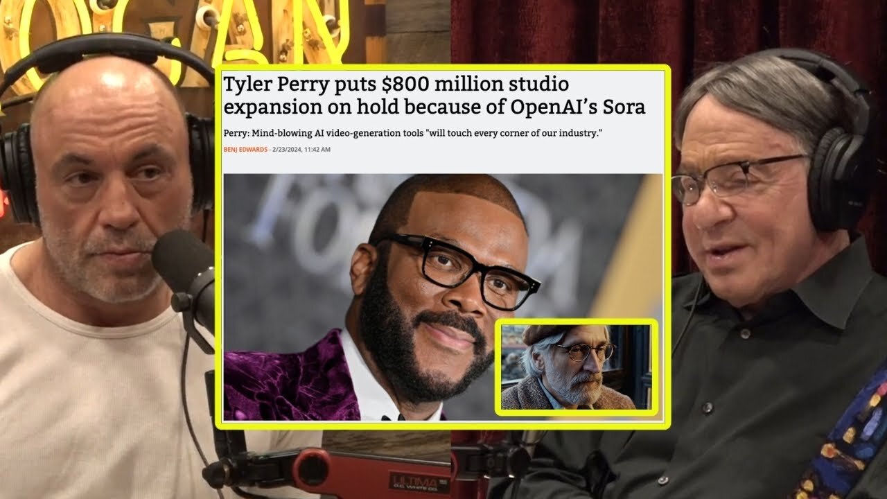 Tyler Perry Spooked By A.I. And Cancelled 800m Studio Build | Joe Rogan & Ray Kurzweil