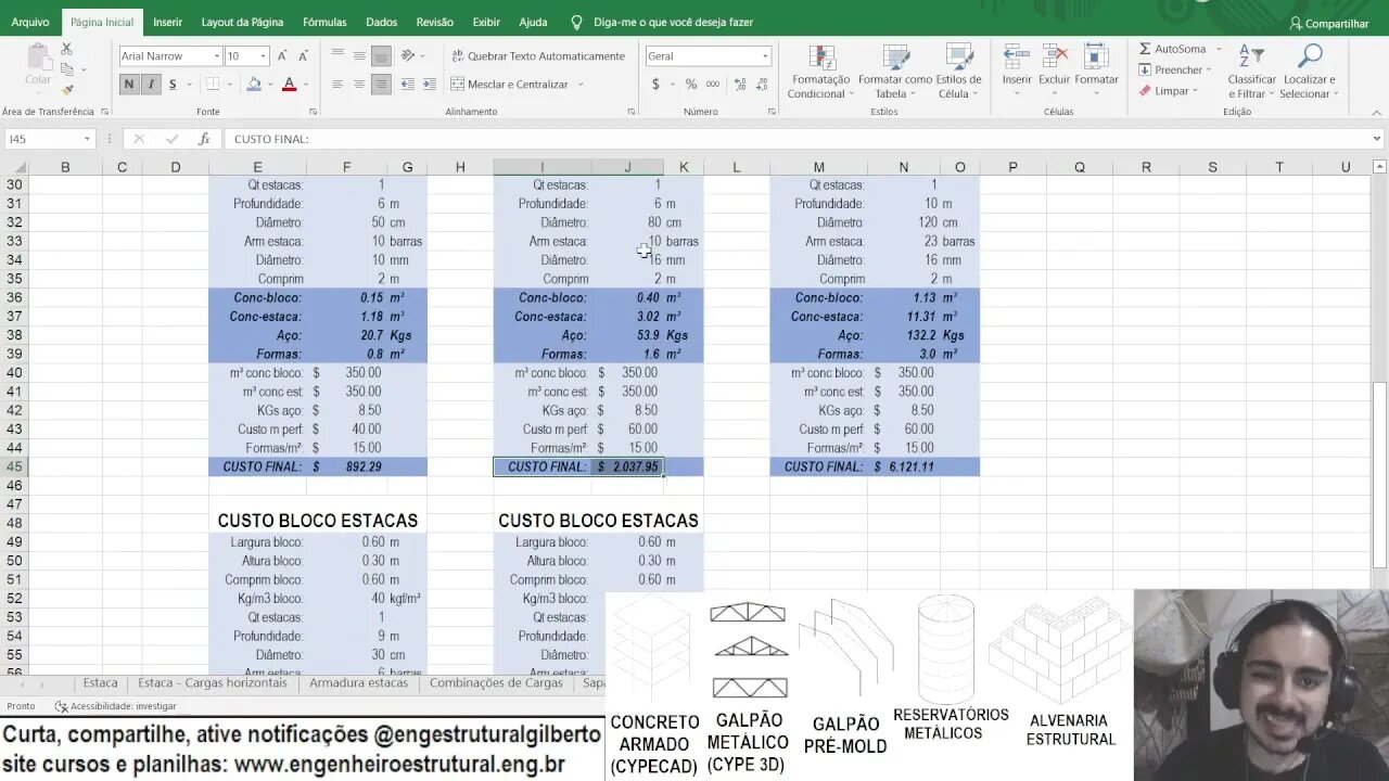 Qual quantia ideal de estacas por bloco Eng Estrutural