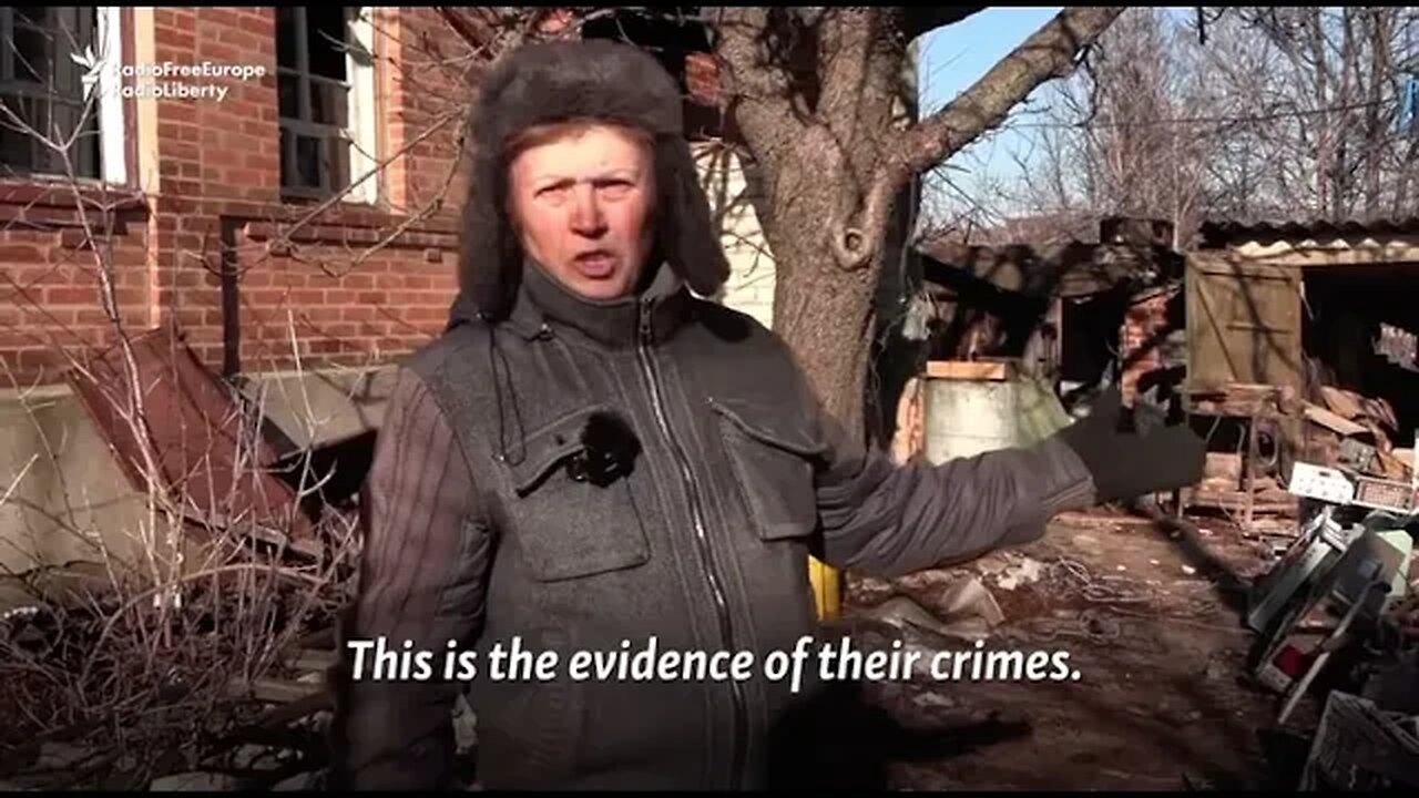 Ukrainian villager records destruction of her Village by Russian soldiers