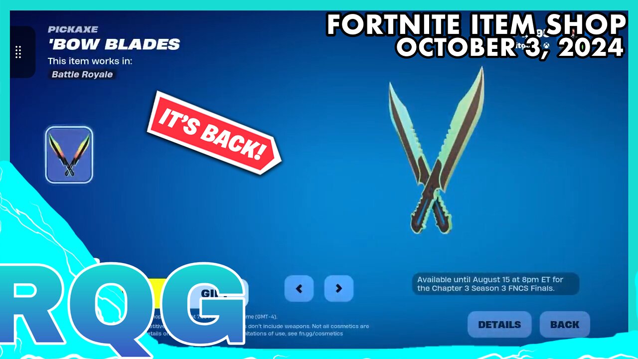 ISN’T THIS EXCLUSIVE TO FNCS CH3S3? FORTNITE ITEM SHOP (October 3, 2024)
