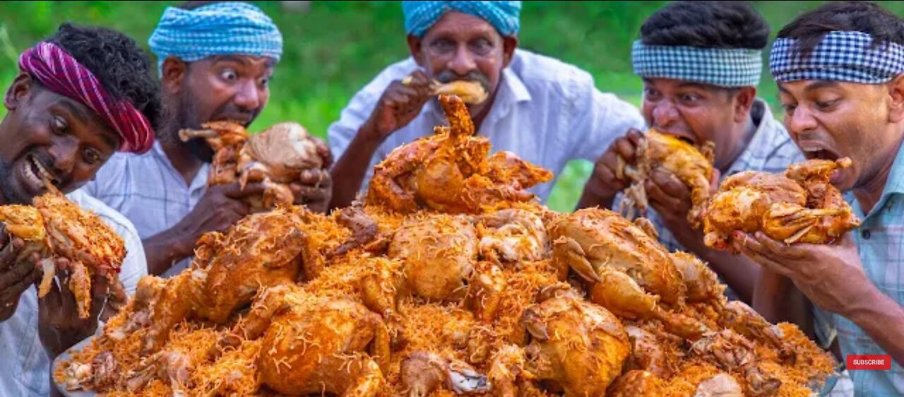 Chicken Biryani Cooking and Eating