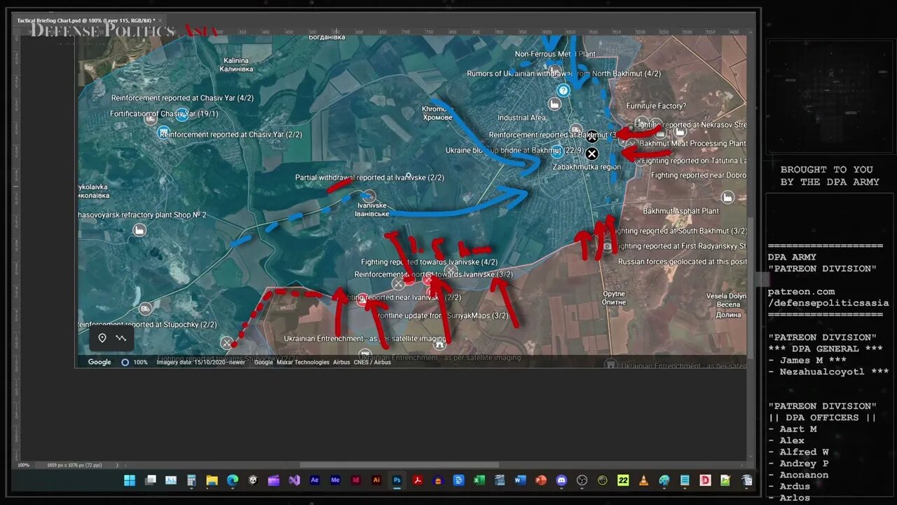 [ Battle of Bakhmut ] Fighting reported at Stupka district in North Bakhmut; Ukraine reinforce city!