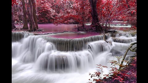 Perfect waterfall sound ASMR relaxing water white noise for study and sleep