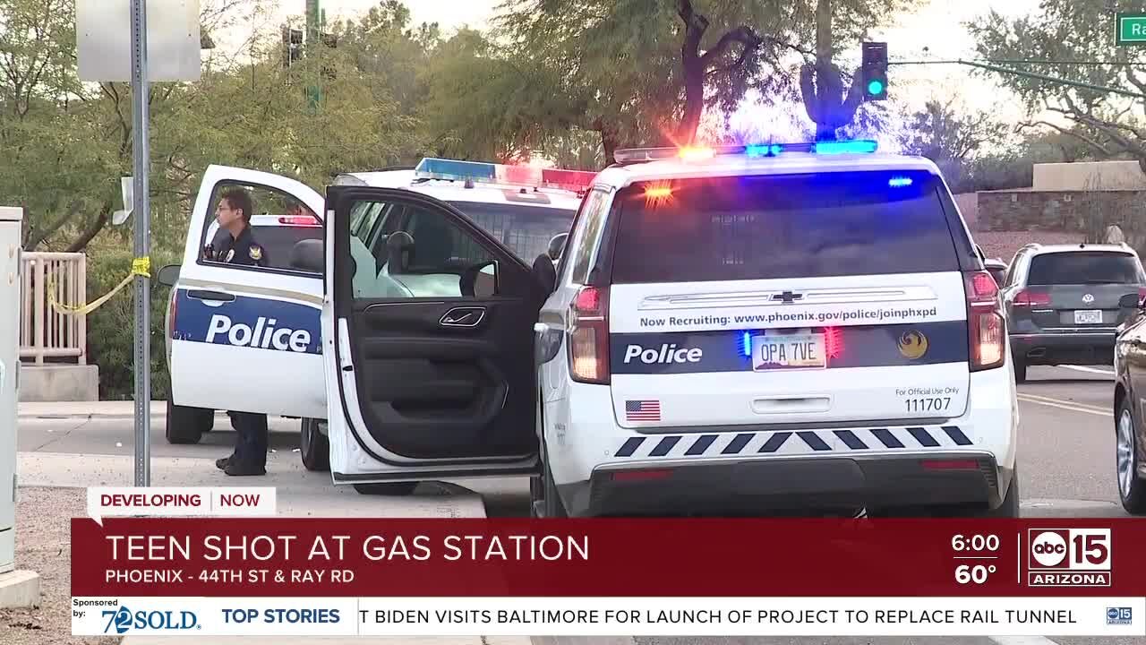 Teen shot at Ahwatukee gas station