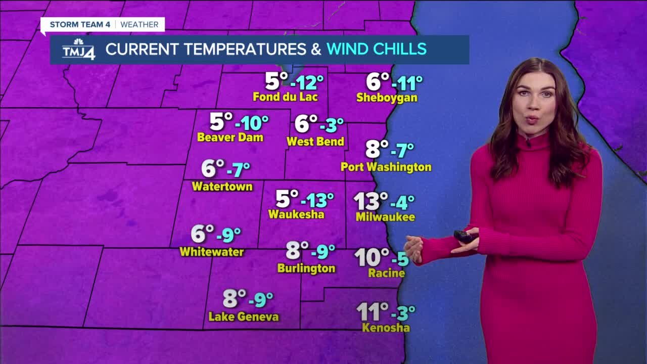 Brutally cold across Southeast Wisconsin: Highs in the single digits