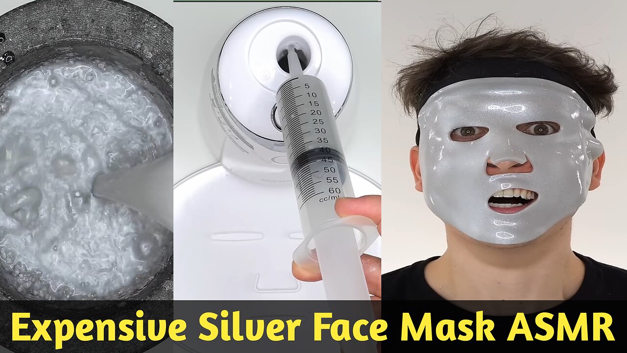 Expensive Silver Face Mask ASMR