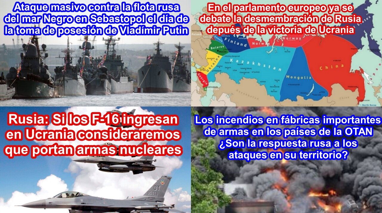 En la toma de posesión de Putin un ataque contra la flota del mar Negro hunde un pequeño barco ruso