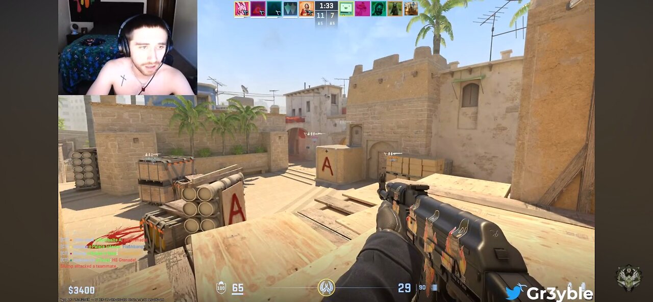 Greyble in disbelief with Team. CSGO 2