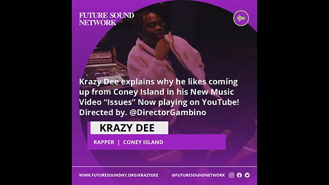 Krazy Dee explains why he enjoys being from Coney Island-Brooklyn, NY