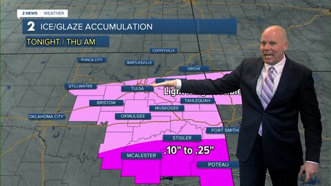 Quiet and cold today; Ice possible tonight, mostly south