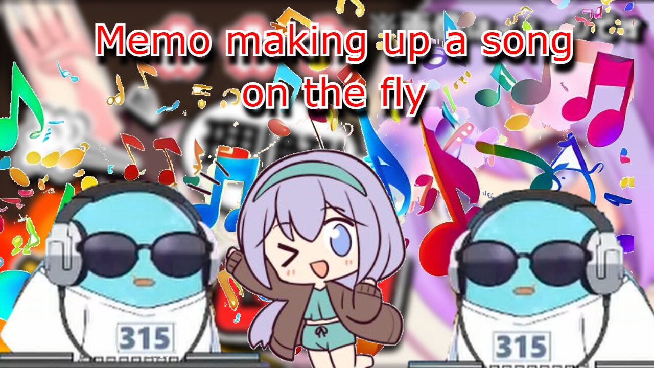 vtuber Utakata Memory makes up a Lily Memo song while playing Go in Kanji