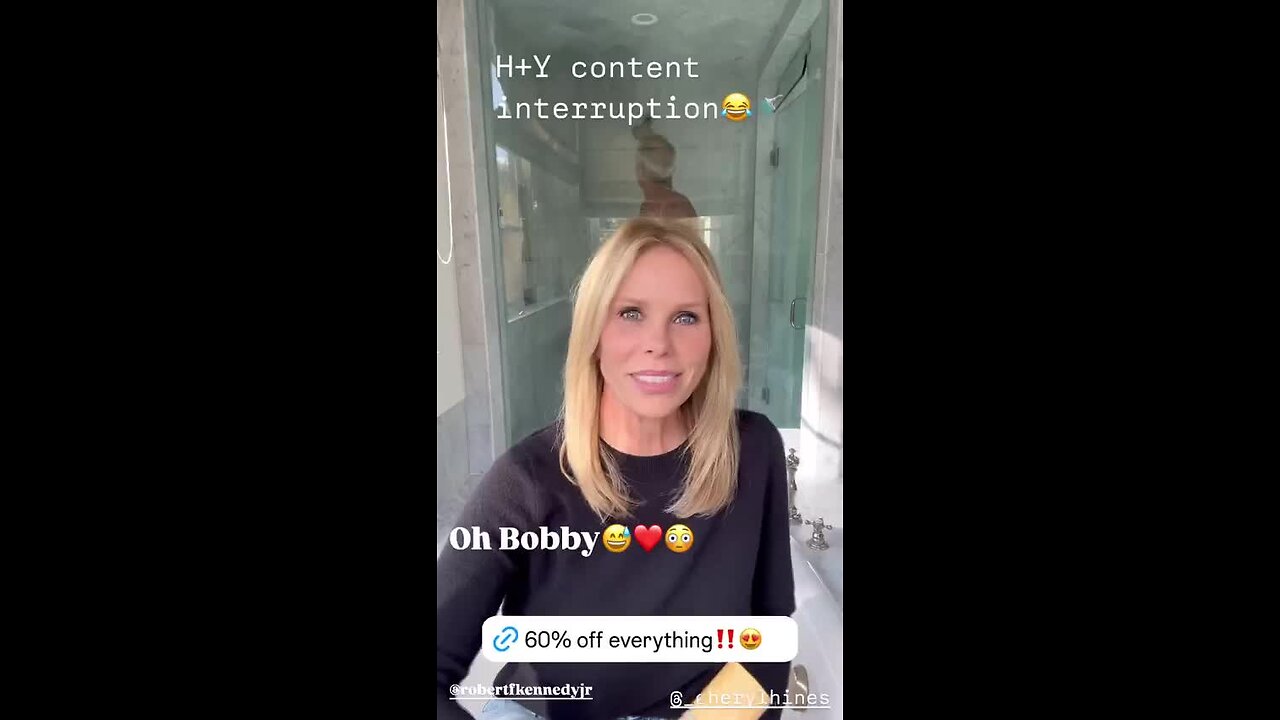 Cheryl Hines Posts Video of RFK Jr. Showering to Promote Her ‘MAHA’ Candle Line