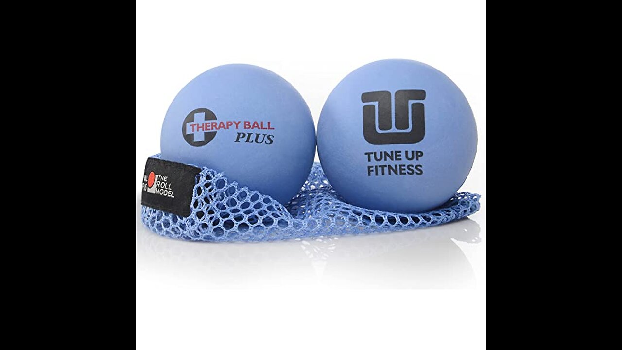 Tune Up Fitness – Therapy Ball PLUS Pair in Tote Lacrosse Ball Upgrade - Massage Therapy Ball...