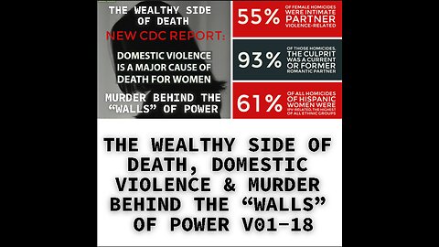 THE WEALTHY SIDE OF DEATH, DOMESTIC VIOLENCE & MURDER BEHIND THE “WALLS” OF POWER V01-18