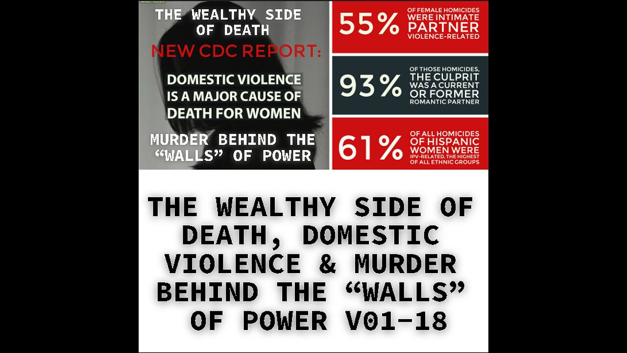 THE WEALTHY SIDE OF DEATH, DOMESTIC VIOLENCE & MURDER BEHIND THE “WALLS” OF POWER V01-18