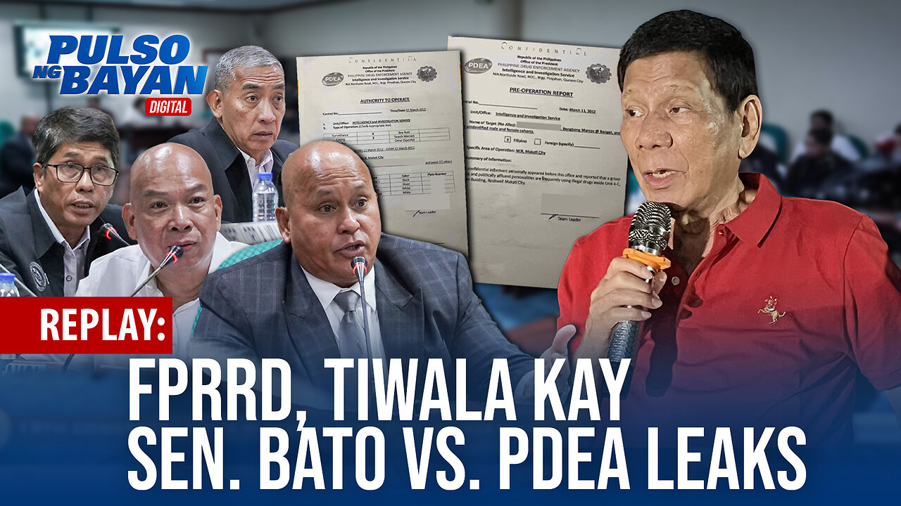 REPLAY | FPRRD tiwala kay Sen. Bato dela Rosa sa imbestigasyon ng senado sa PDEA leaks | May 8, 2024