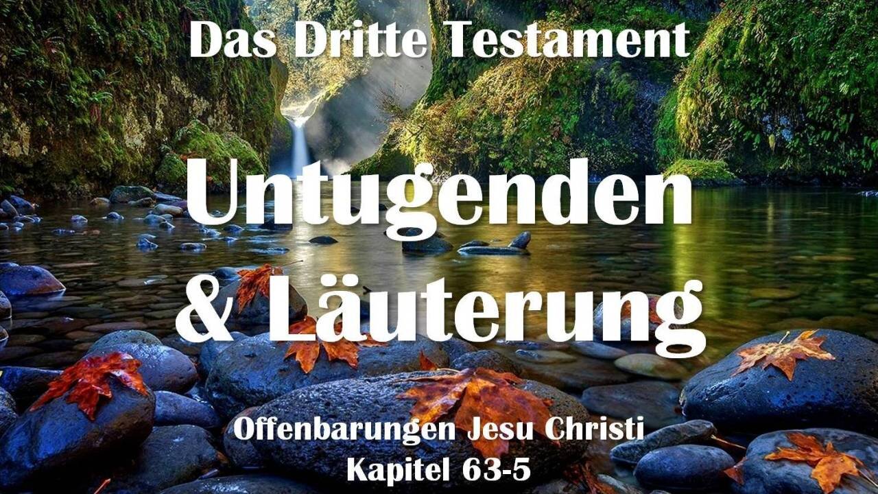 Untugenden, Verirrungen, Läuterung und Vergeistigung... Jesus erklärt ❤️ Das 3. Testament Kapitel 63-5