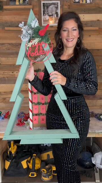 Christmas countdown of craft day two building a 2 x 4 tree #makingchristmas #christmasproject