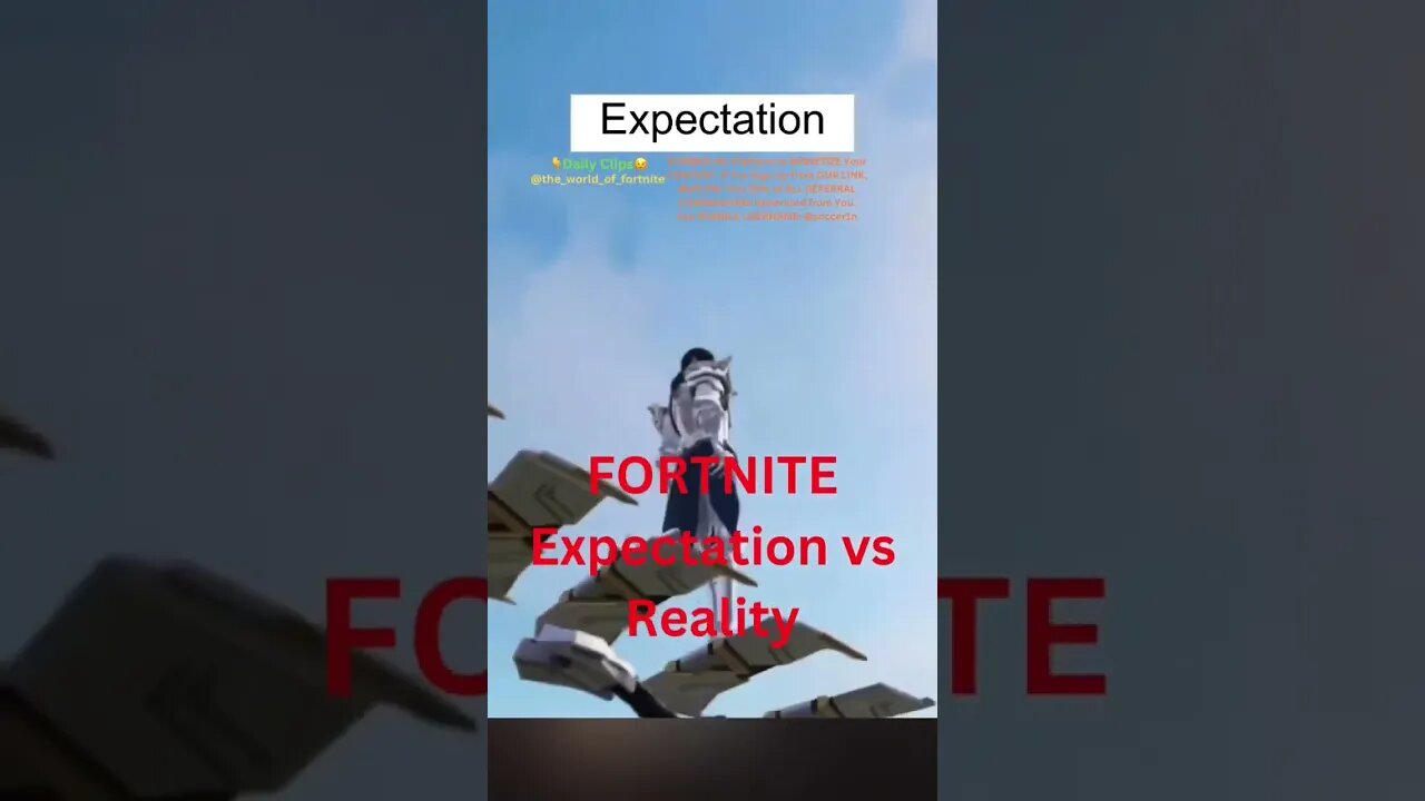 FORTNITE Expectation vs Reality #fortnite #fortnitegiveaway #fortniteseason4 #rumble #fortniteedit