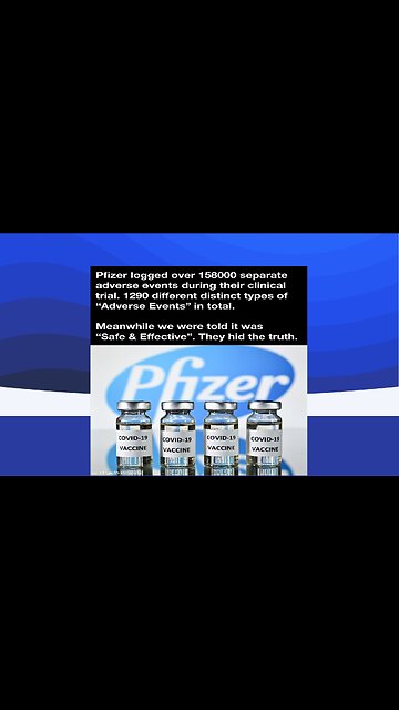 Pfizer Vax Side Effects: 9 pages. They wanted this info suppressed for 75 years.