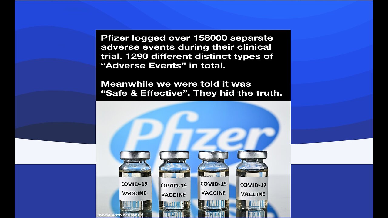 Pfizer Vax Side Effects: 9 pages. They wanted this info suppressed for 75 years.