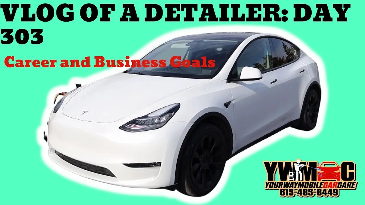 VLOG OF A DETAILER: DAY 302 - DETAILING A TESLA MODEL Y - DOWNTOWN NASHVILLE - MOBILE DETAILING!!