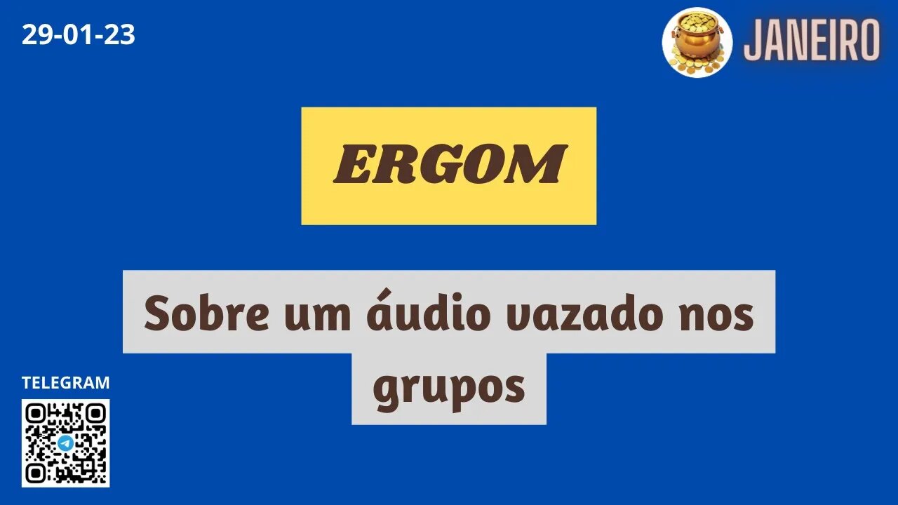 ERGOM Sobre um áudio vazado em grupos