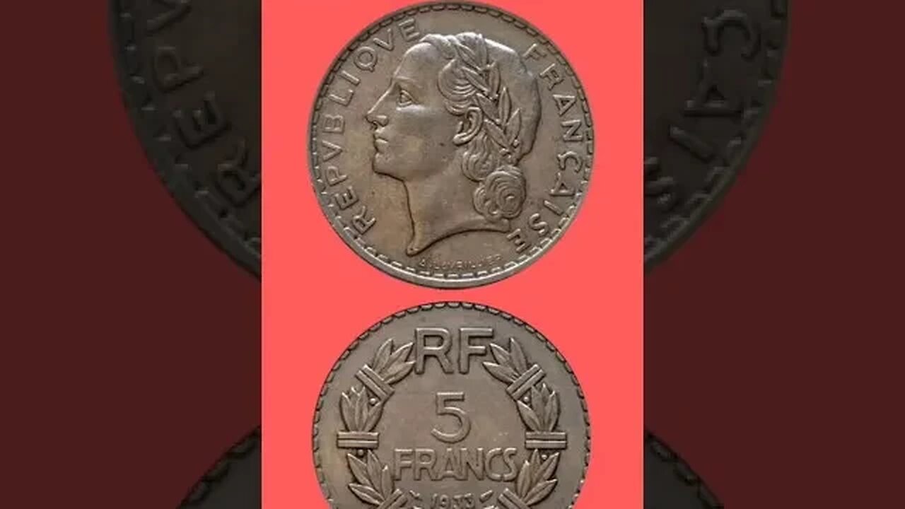 FRANCE 5 FRANCS 1933.#shorts @COINNOTESZ
