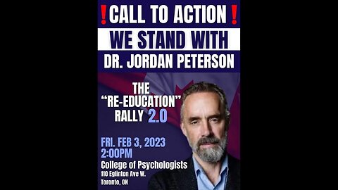 College of Psychologists Rally, LIVE STREAM Jordan Peterson needs our support. are education 2-0