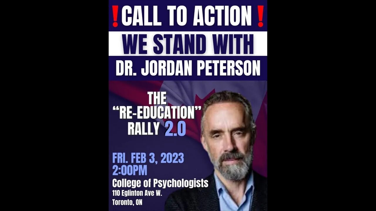 College of Psychologists Rally, LIVE STREAM Jordan Peterson needs our support. are education 2-0