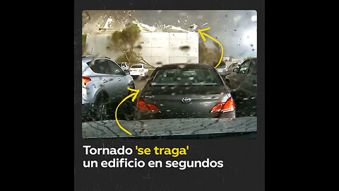 Un edificio entero desaparece al pasar un tornado